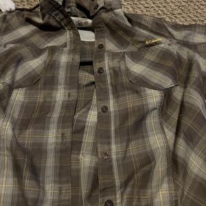 Women’s brown button shirts